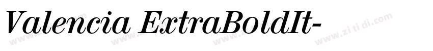 Valencia ExtraBoldIt字体转换